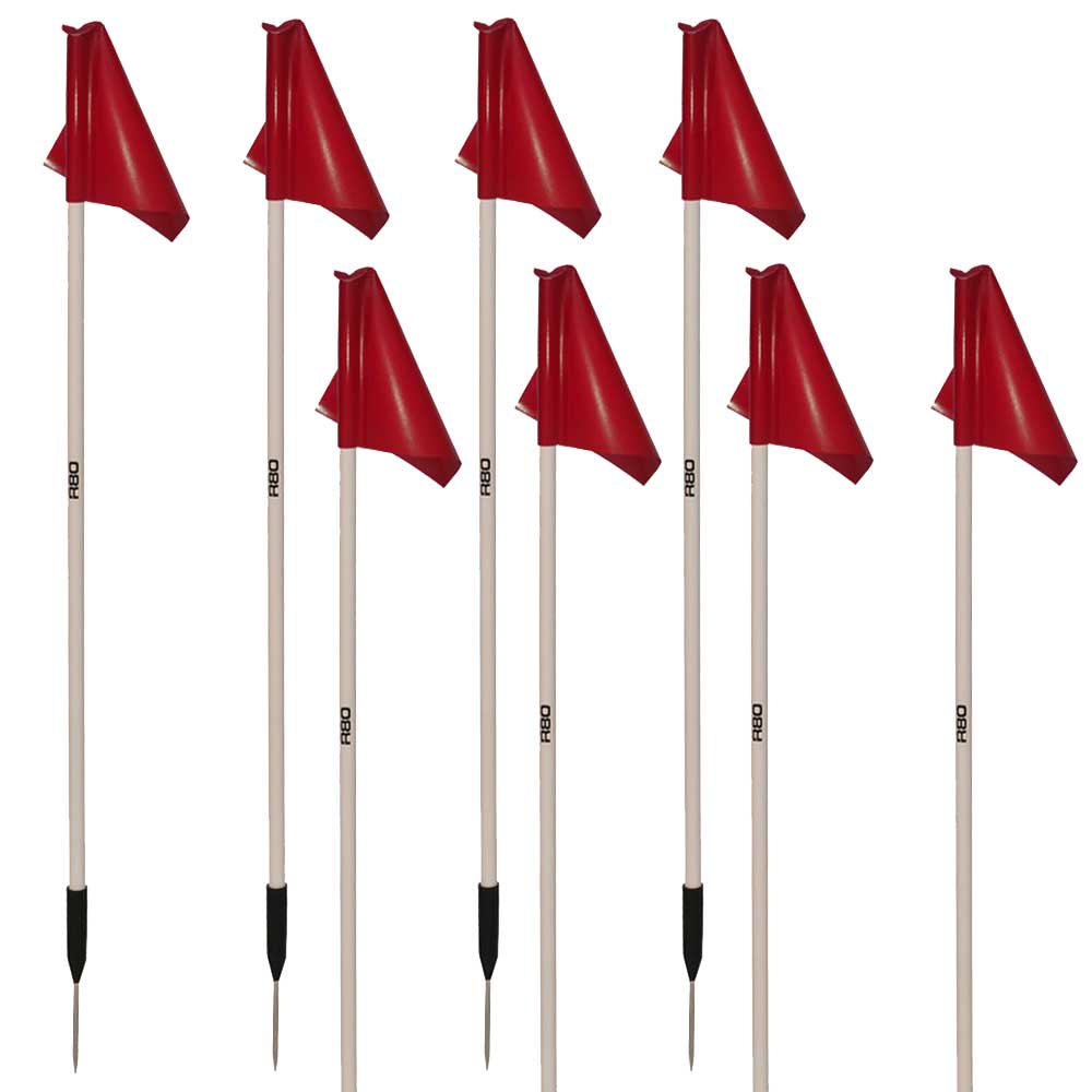 Premium Sideline Pole and Top Tarp Flag Sets for Sports Events - Durable Outdoor Football, Soccer & Tailgating Accessories