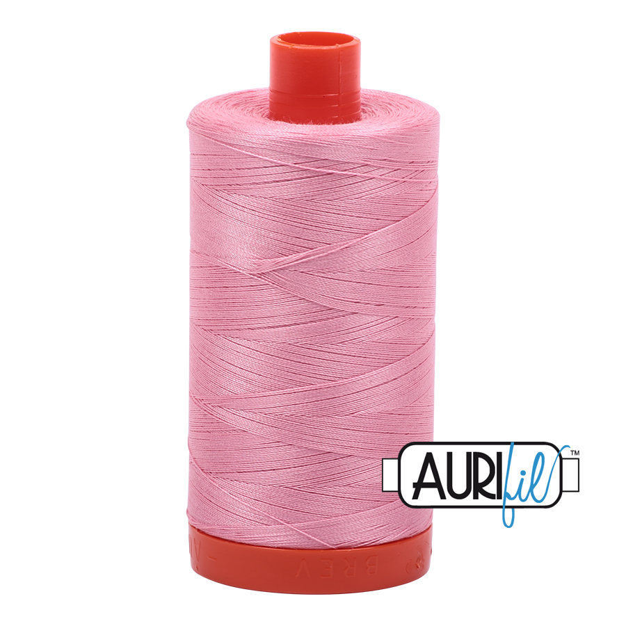 Aurifil 50wt Bright Pink Cotton Thread - High-Quality Sewing & Quilting Thread for Embroidery, Dressmaking & Crafting - Perfect for DIY Projects & Professional Use