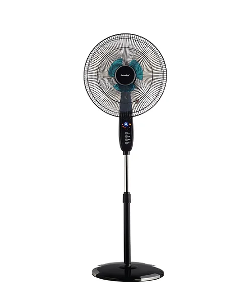 EuropAce ESF 4160W 16-Inch High Velocity Dual Blade Standing Fan with Remote Control - Perfect for Home, Office, and Outdoor Cooling