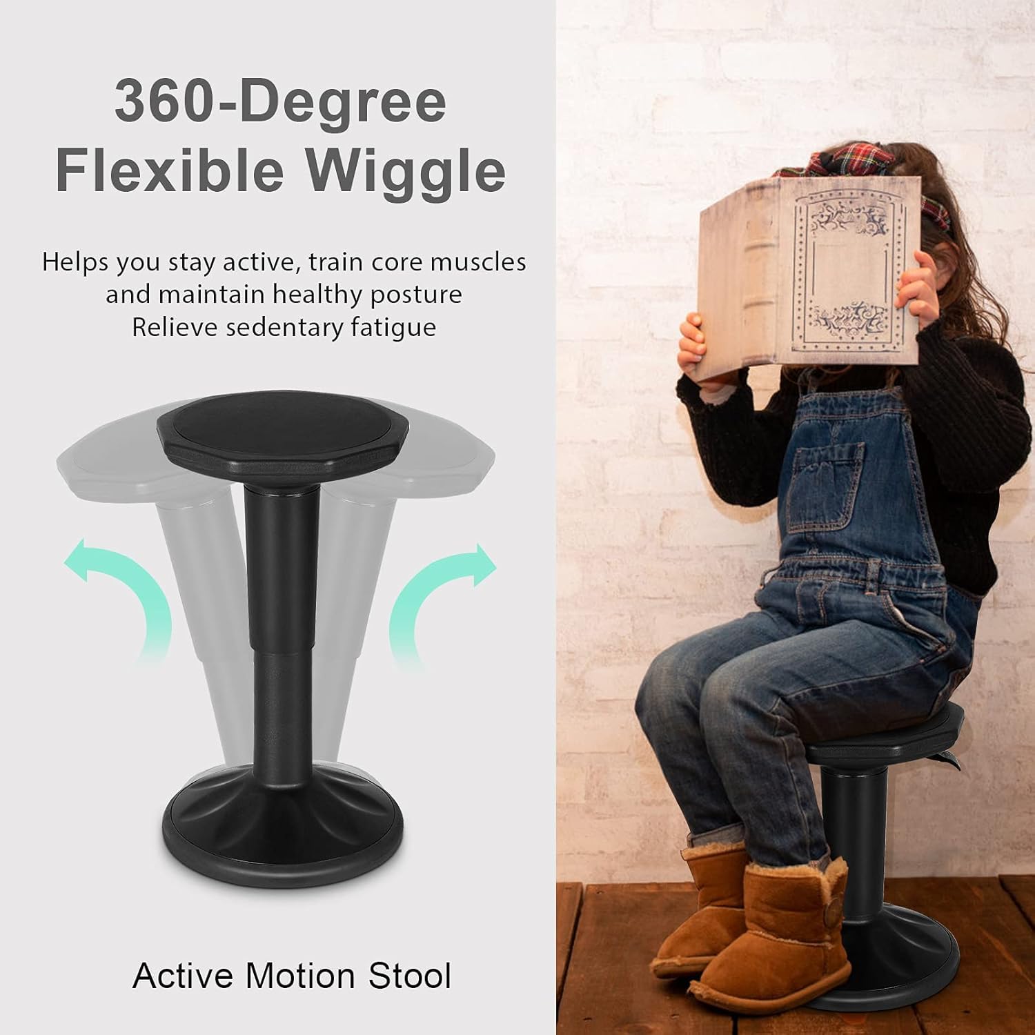 GLACER Adjustable Height Wobble Stool - 24