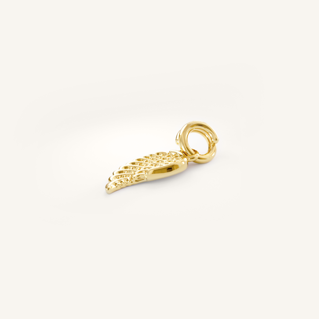 Angel Wing Charm Pendant Necklace - Sterling Silver or Gold Plated Wing Jewelry for Women - Perfect for Gifts, Everyday Wear & Special Occasions