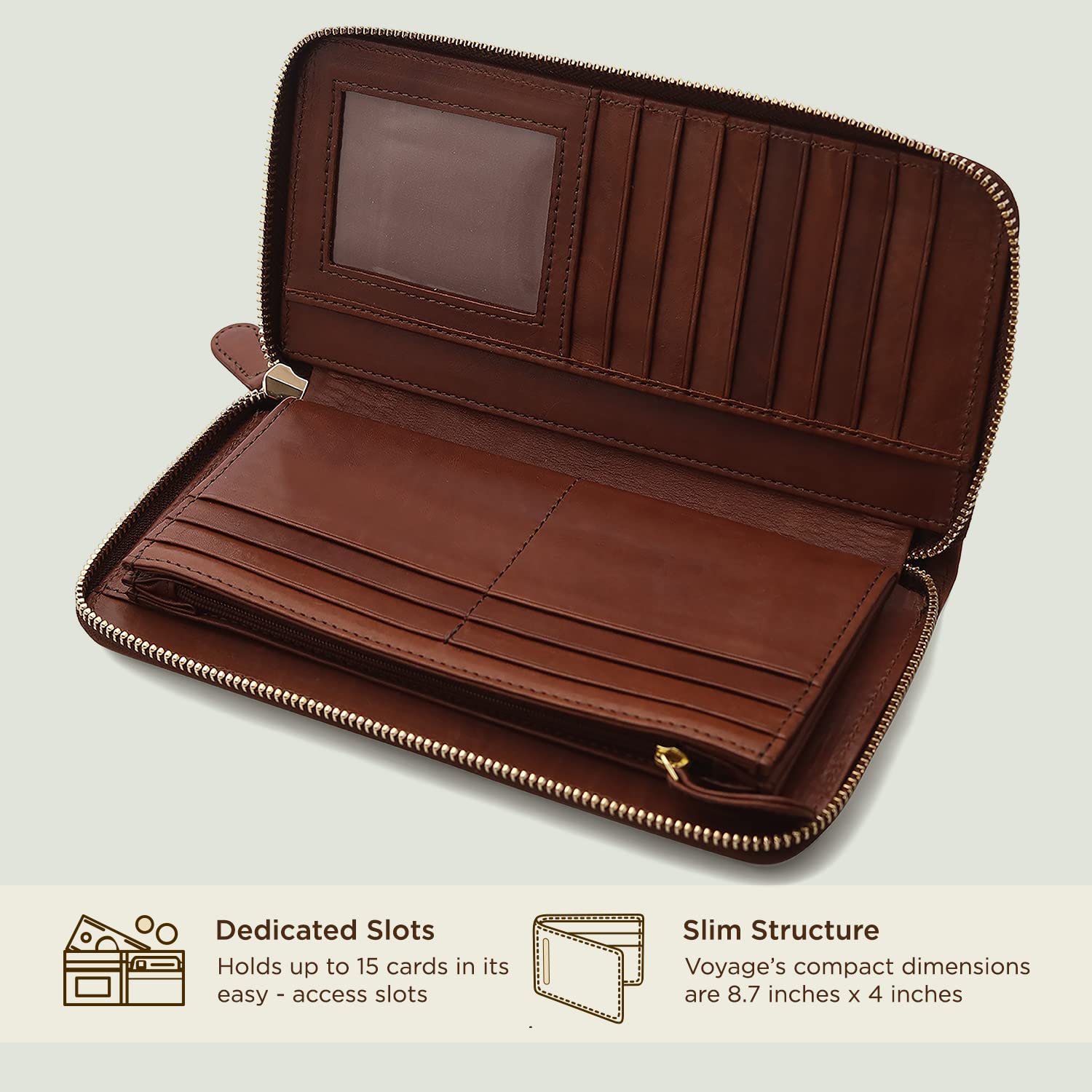 Premium Genuine Leather RFID Blocking Passport Holder for Men & Women - Travel Wallet with Multiple Card Slots & ID Window - Perfect for Airports, Business Trips & International Travel