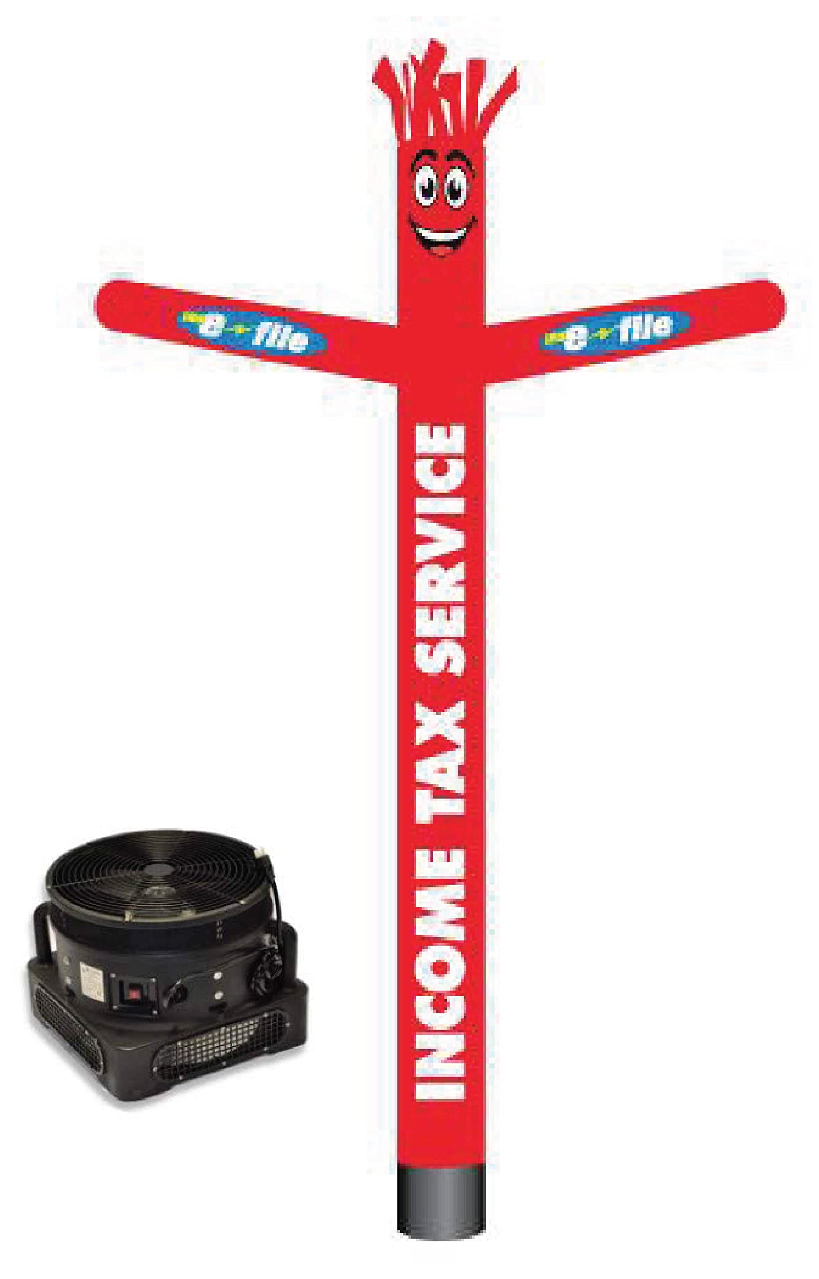20ft Inflatable Tube Man - Air Powered Dancing Figure with 1HP 2-Speed Blower | Perfect for Tax Season Promotions, Car Dealerships, and Grand Openings