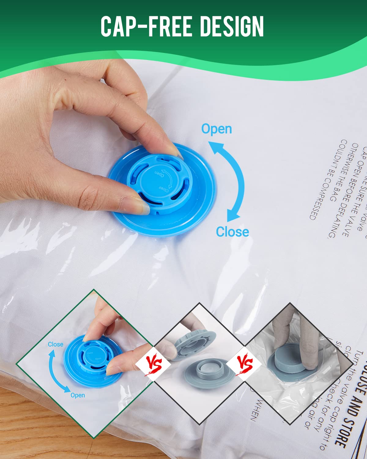 6 Pack Jumbo Vacuum Storage Bags (40