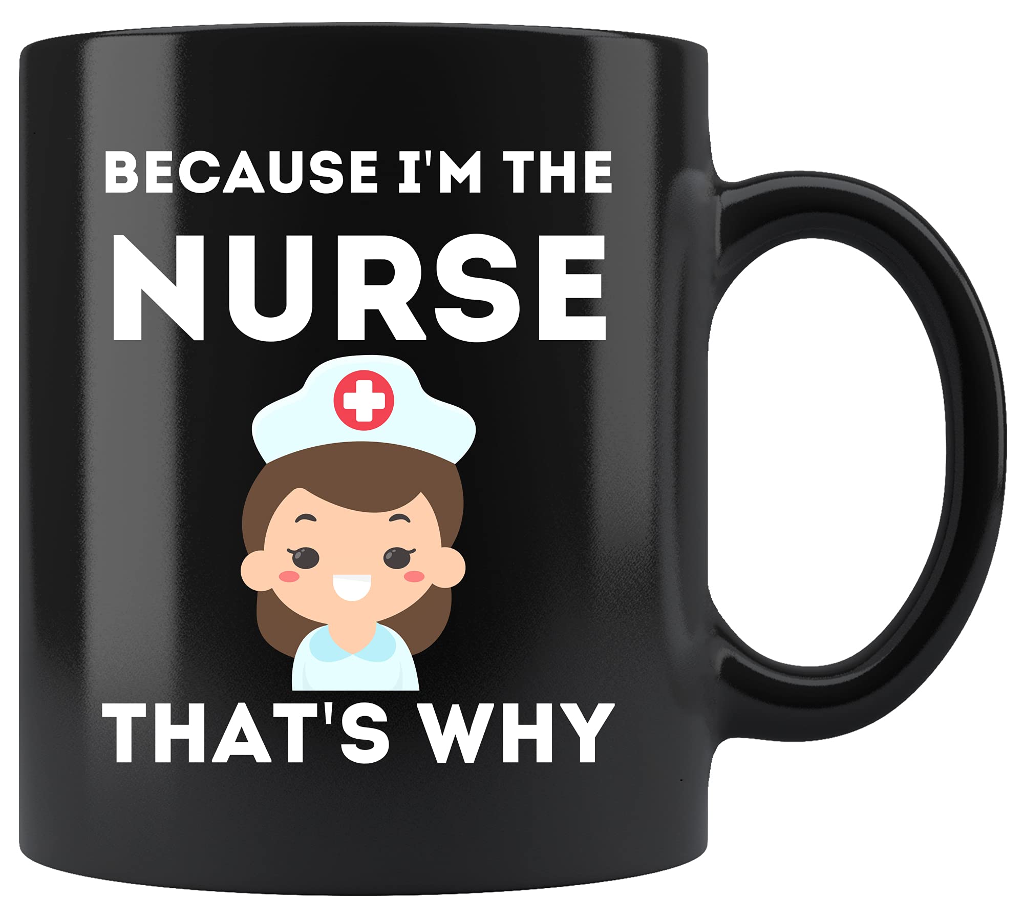 RN Nurse Coffee Mug - 11Oz Black Ceramic Cup for Registered Nurses, Perfect for Nurses Week Gifts, Office Use & Coffee Breaks