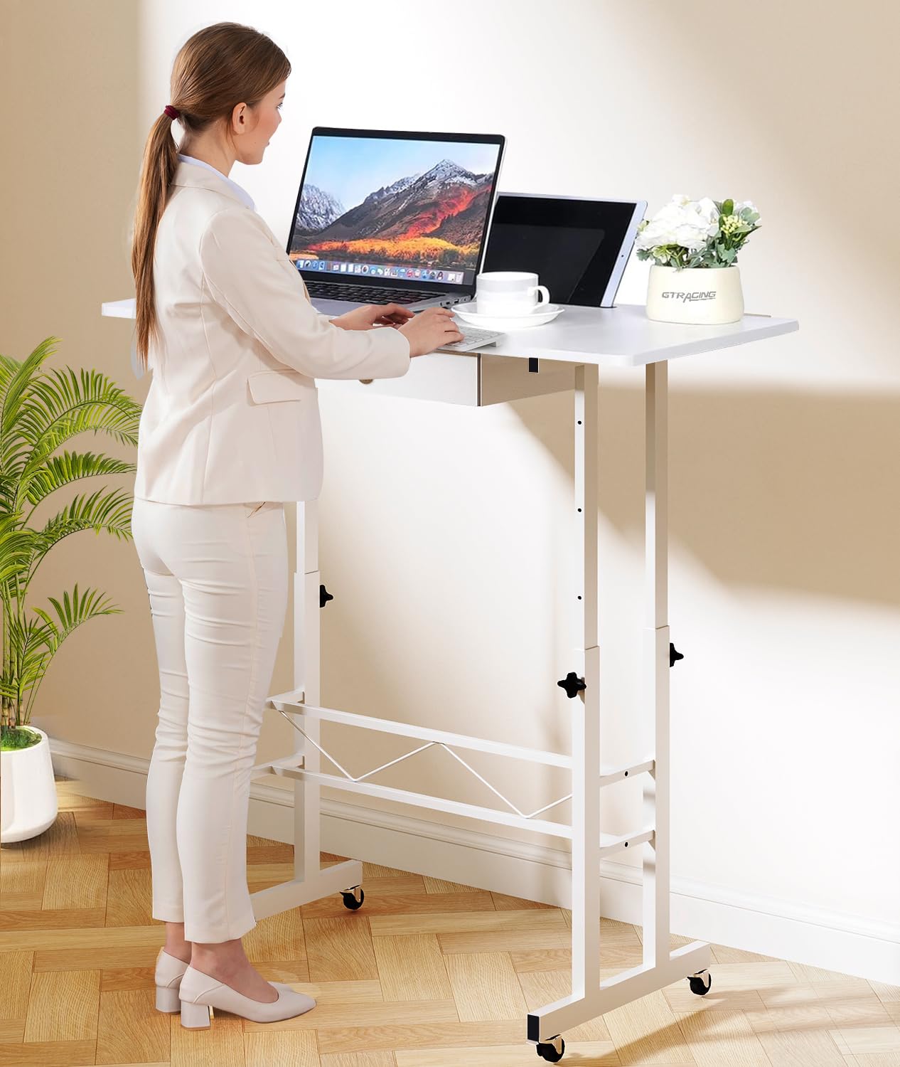 Adjustable Height Small Standing Desk - 32
