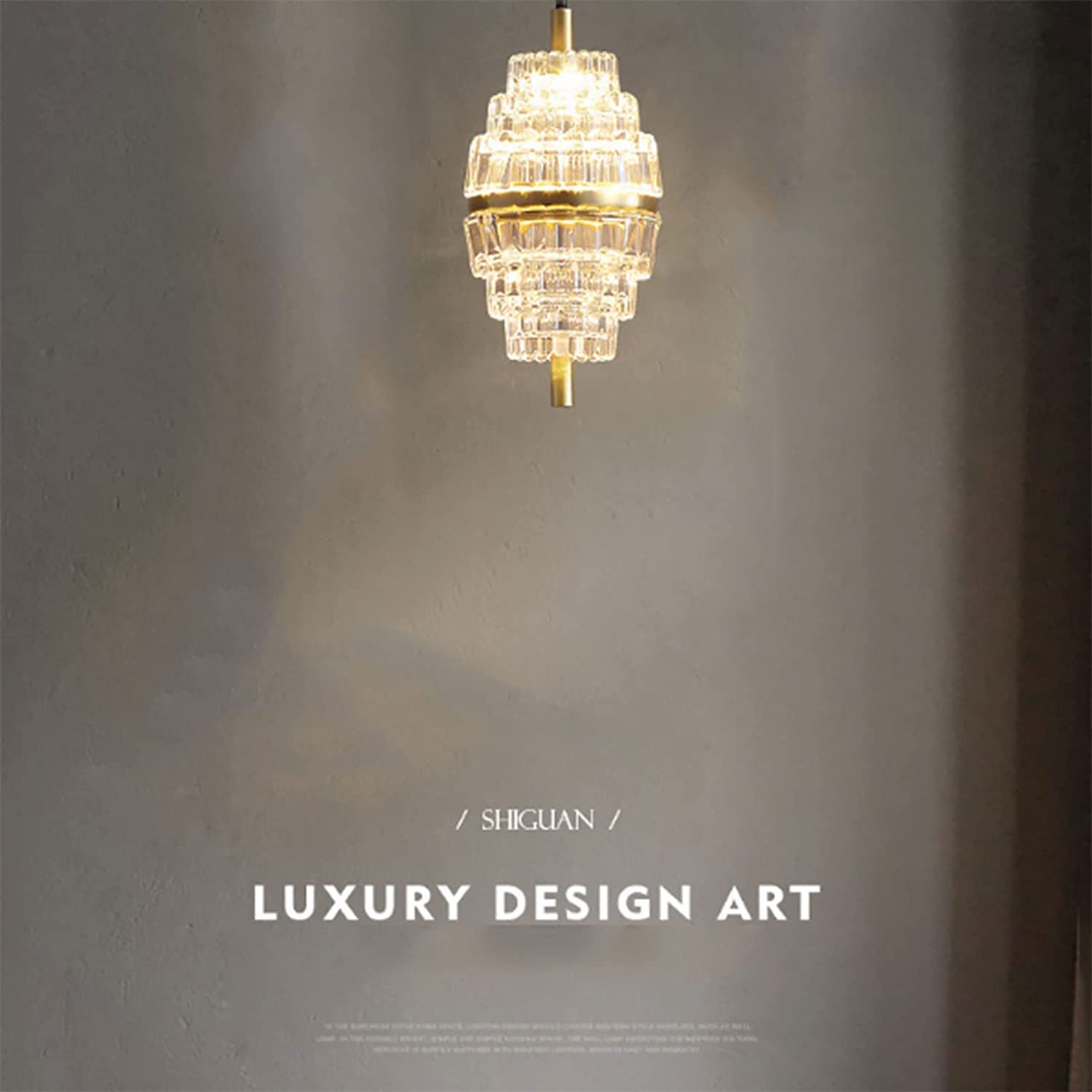 Nordic Style LED Crystal Pendant Light - Single Head Ceiling Hanging Chandelier for Living Room, Bedroom & Restaurant Decor | Dimmable Modern Lighting Fixture with Long Lifespan | Perfect for Home, Cafe and Commercial Spaces