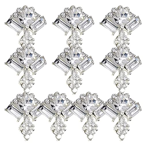 Glitter Rhinestone Nail Art Decor - 10Pcs/Bag Exquisite Alloy Nail Jewelry for DIY Manicure, Wedding, Party & Special Occasions