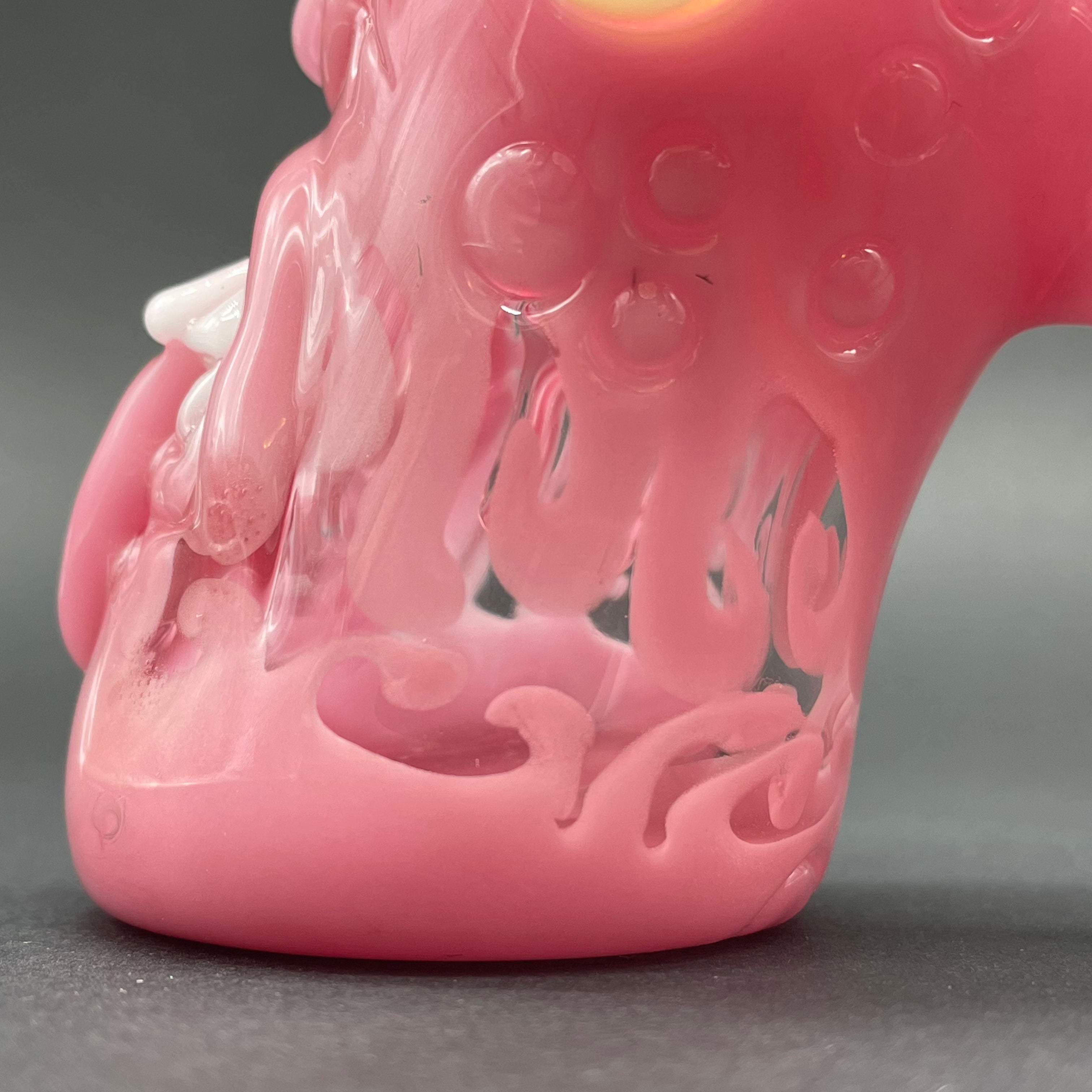 Pink Evil Eye Bubbler Glass Pipe - Handmade Smoking Accessory for Herbal Use | Perfect for Relaxation, Meditation & Spiritual Rituals