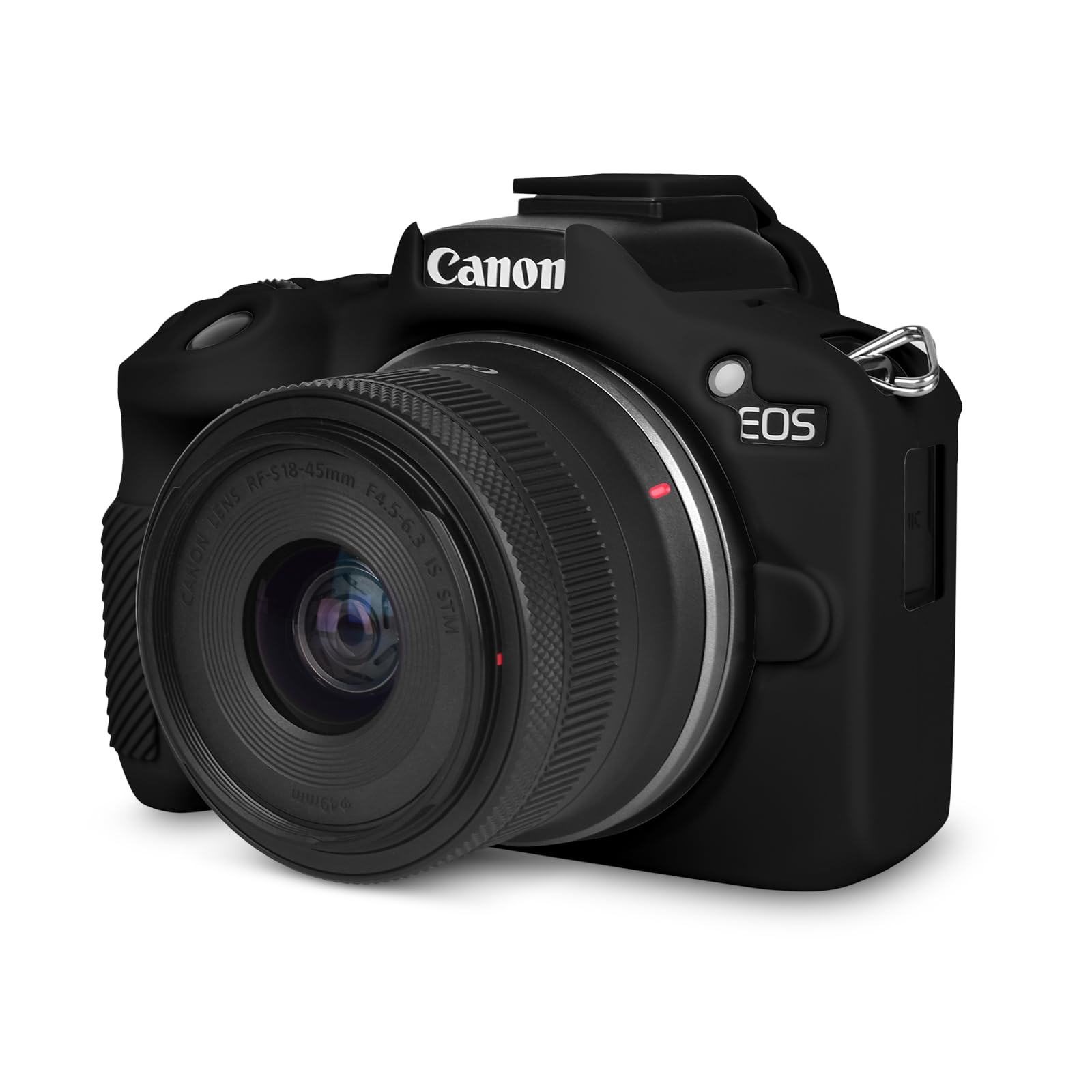 Rieibi Soft Silicone Protective Case for Canon EOS R50 Camera - Lightweight, Durable Cover for EOSR50 (Black) | Perfect for Travel, Outdoor Photography & Everyday Protection