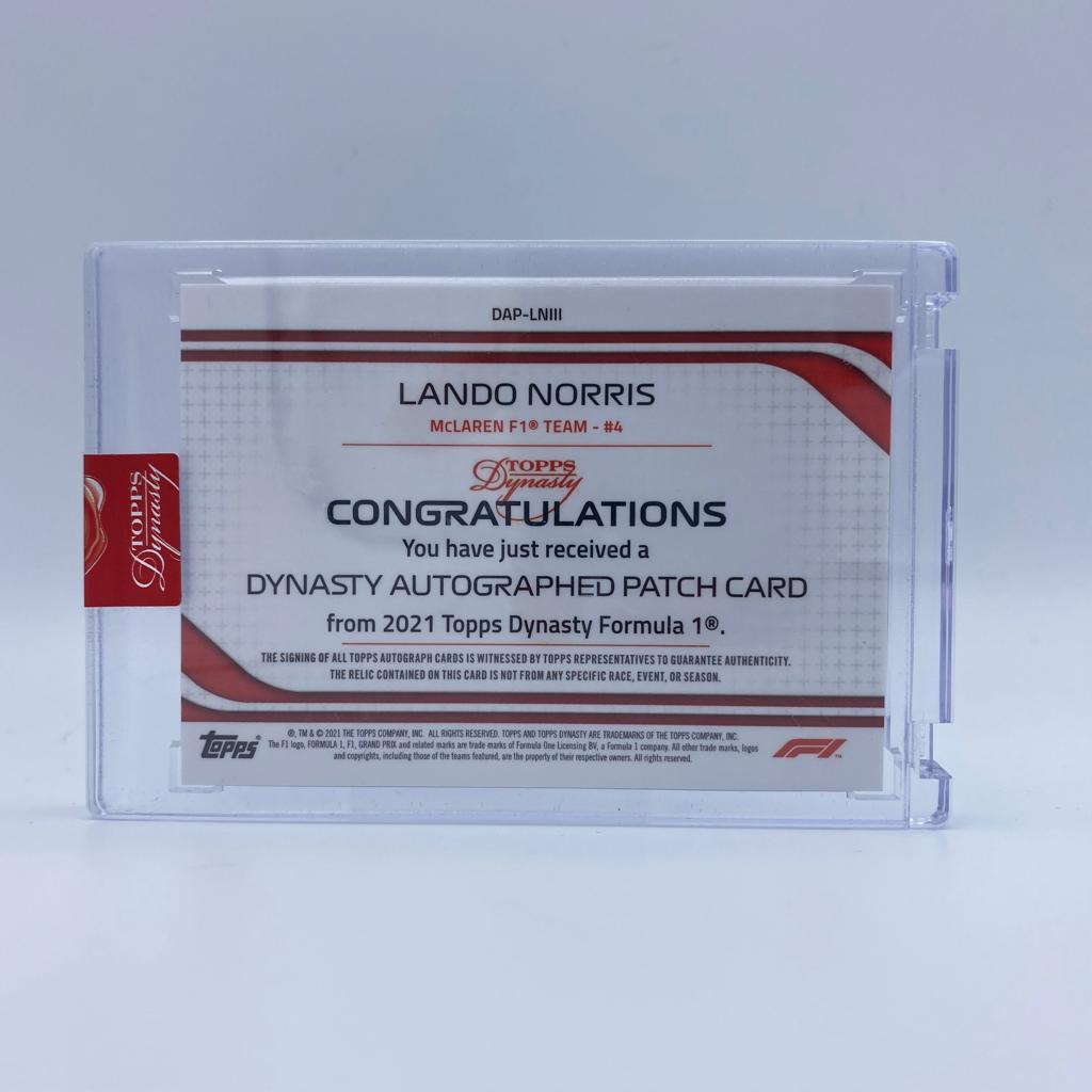 Lando Norris McLaren #4 Dynasty Autograph Patch LN III - Limited Edition Collectible for F1 Fans, Sports Memorabilia & Racing Enthusiasts - Perfect for Display, Gifts & Autograph Collections