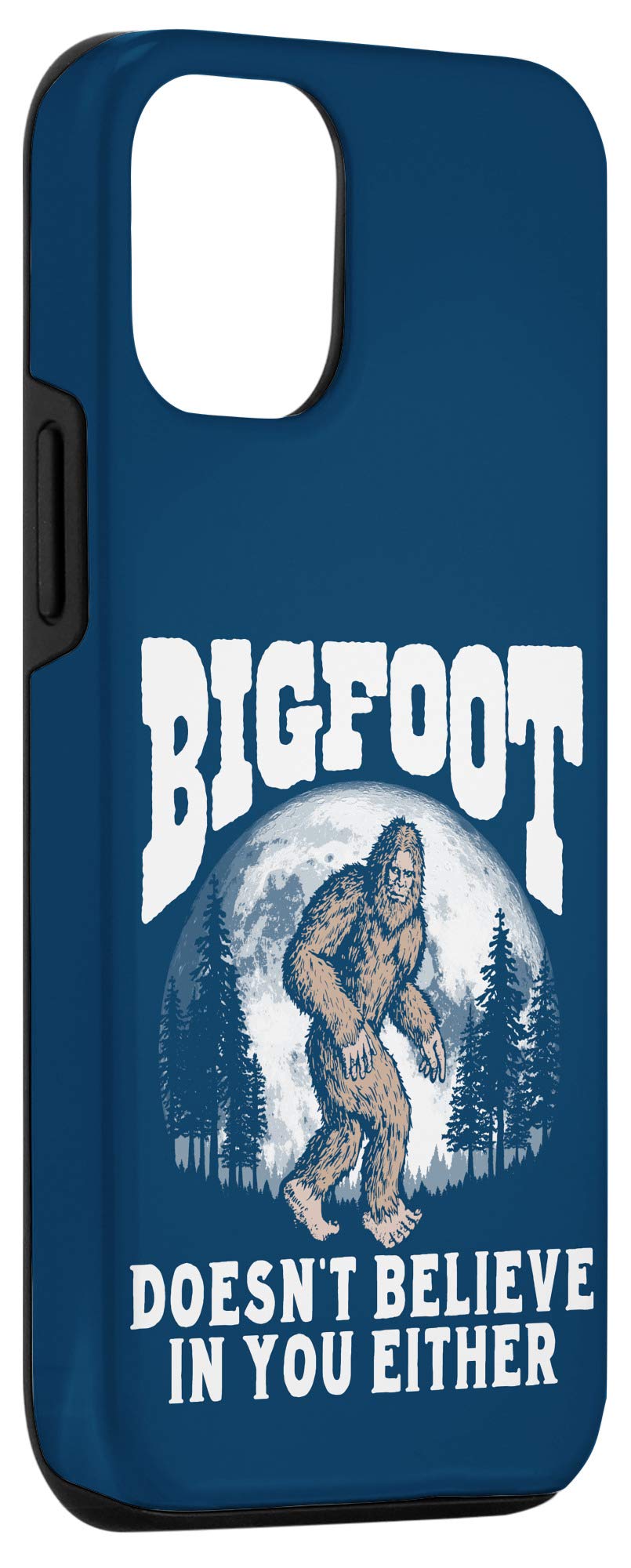 Funny Bigfoot Sasquatch Moon iPhone 12/12 Pro Case - Cute Yeti Design for Outdoor Enthusiasts & Nature Lovers