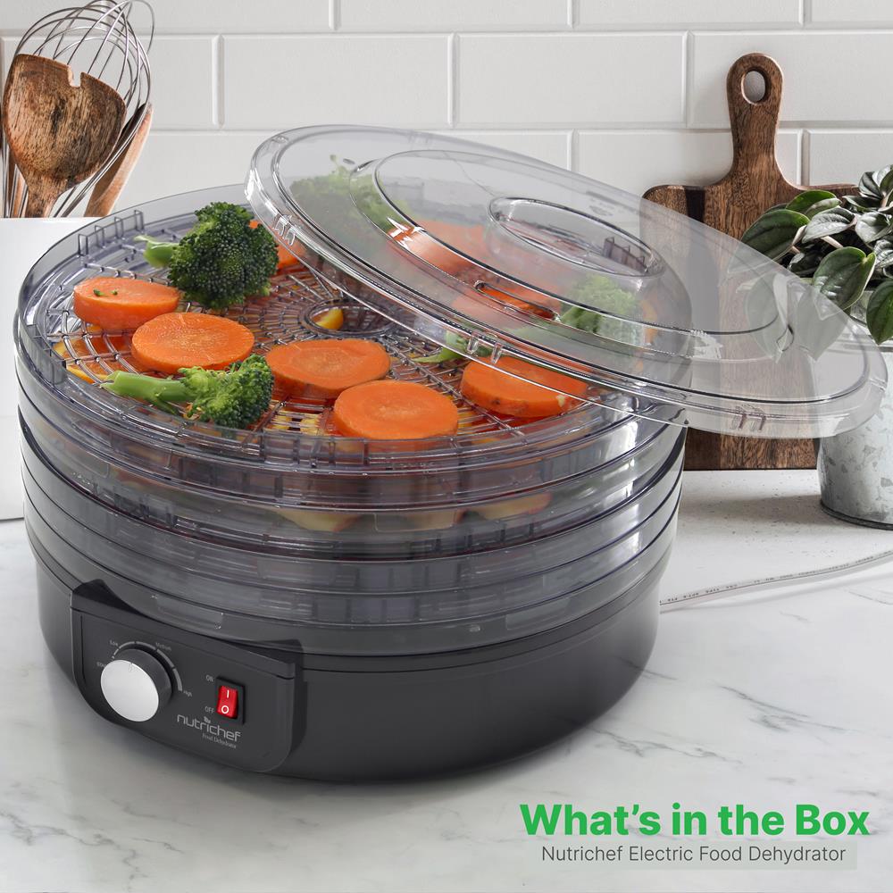 Premium Electric Countertop Food Dehydrator for Healthy Snacks - 5-Tray Stainless Steel Dryer for Fruits, Vegetables, Jerky & Herbs - Perfect for Home Kitchen, Camping & Meal Prep