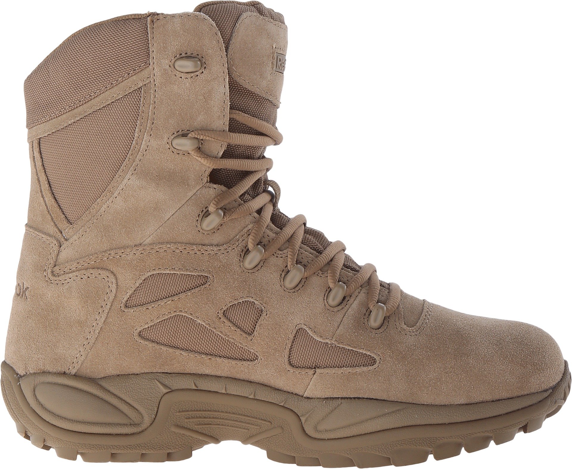 Reebok Work Rapid Response RB 8 Inch Men's Steel Toe Work Boots - Durable Safety Shoes for Construction, Warehouse & Outdoor Work