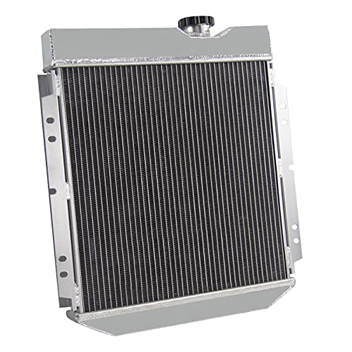 High-Performance Aluminum Radiator for 1960-1966 Ford Mustang 260 289 V8 - Compatible with Falcon, Ranchero & Mercury Comet - 3-Row Cooling System with Fan Shroud & Relay Kit - Perfect for Classic Car Restoration & Hot Rod Upgrades