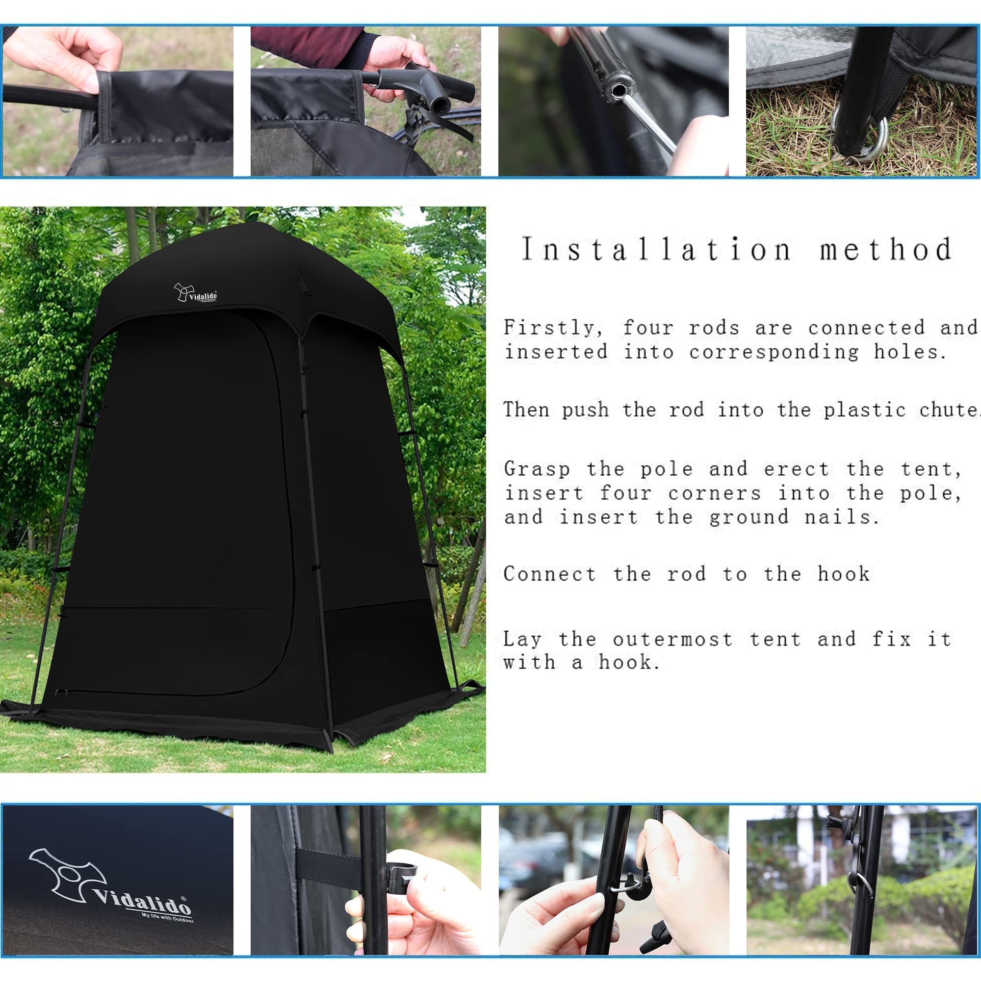 Portable Outdoor Shower Tent & Changing Room - Waterproof Camping Privacy Shelter for Beach, Pool, RV & Backpacking | Perfect for Camping, Hiking & Outdoor Adventures