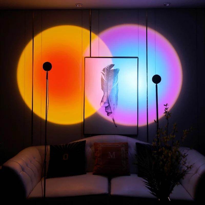 Sunset Projection Lamp - Romantic Sunset Mood Light for Bedroom, Living Room & Party Decor - Creates Stunning Sunset Ambiance for Relaxation, Meditation & Home Decoration