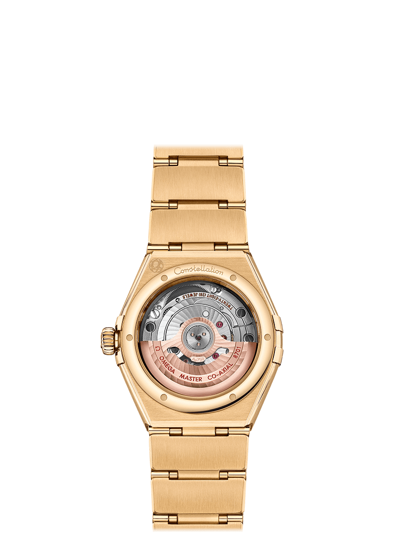 Omega Constellation Co-Axial Master Chronometer 18K Yellow Gold Diamond Women's Watch - Luxury Swiss Timepiece for Elegant Occasions & Special Events