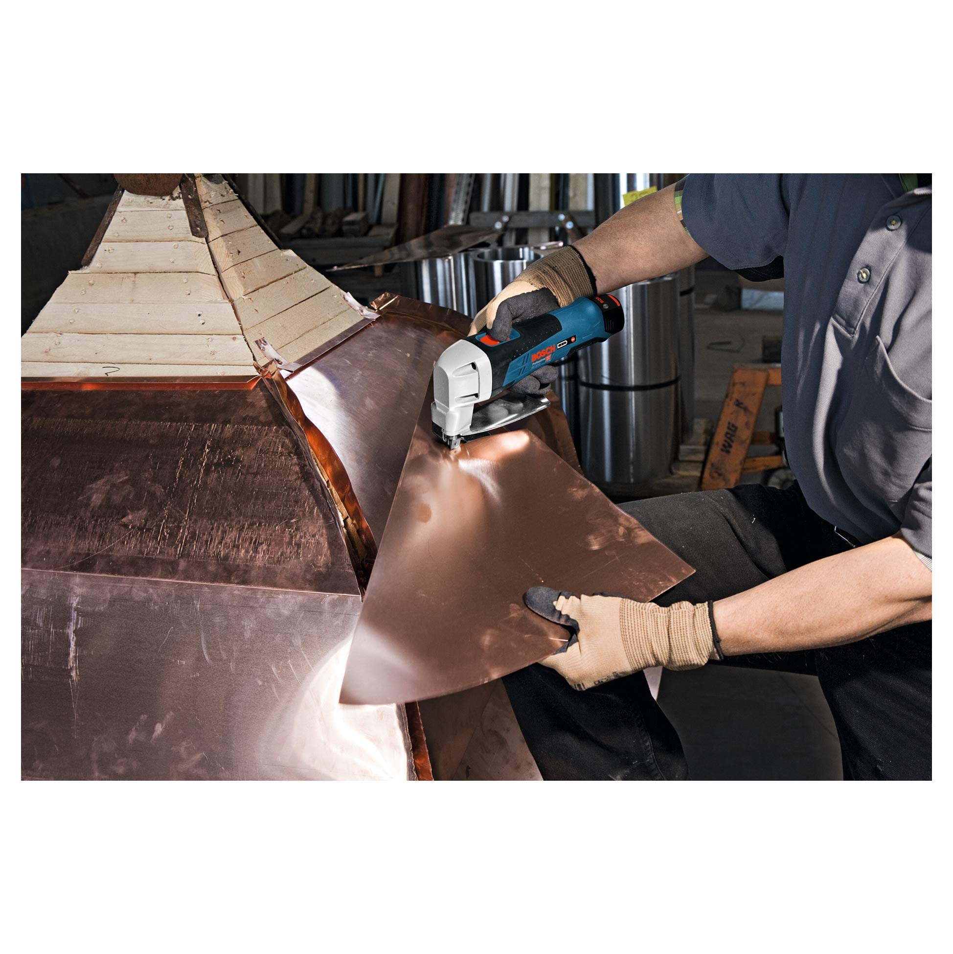 Bosch Professional GSC 12V-13 Cordless Metal Shear - 4X Faster Metal Cutting with Effortless Operation (Battery & Charger Not Included) - Perfect for HVAC, Roofing, and DIY Metal Projects