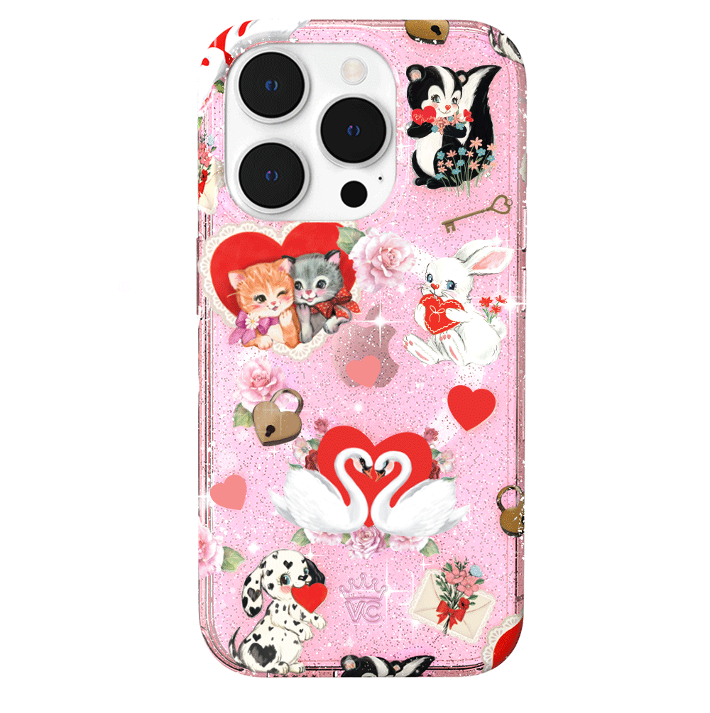 Sparkle Love Letter Glitter iPhone Case - Elegant & Protective Phone Cover for iPhone 13/14/15 Pro Max - Perfect for Valentine's Day, Anniversaries & Romantic Gifts