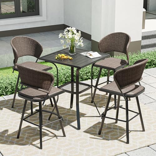 Brown Chairs/Black Table