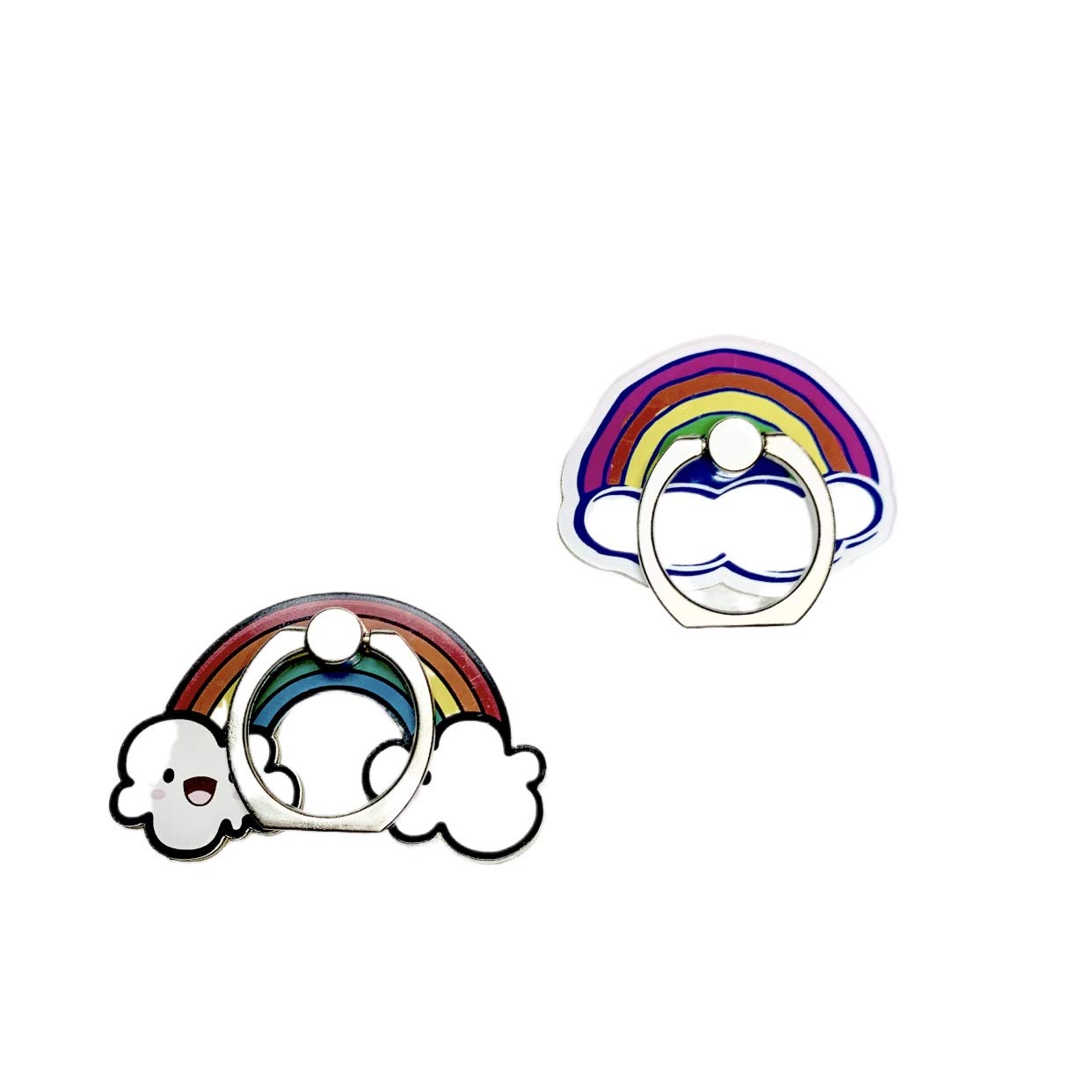 Rainbow Phone Ring Stand & Grip Holder - 360° Rotatable Phone Kickstand for Hands-Free Viewing, Selfies & Video Calls - Perfect for iPhone, Samsung & Smartphones (Multi-Colors)