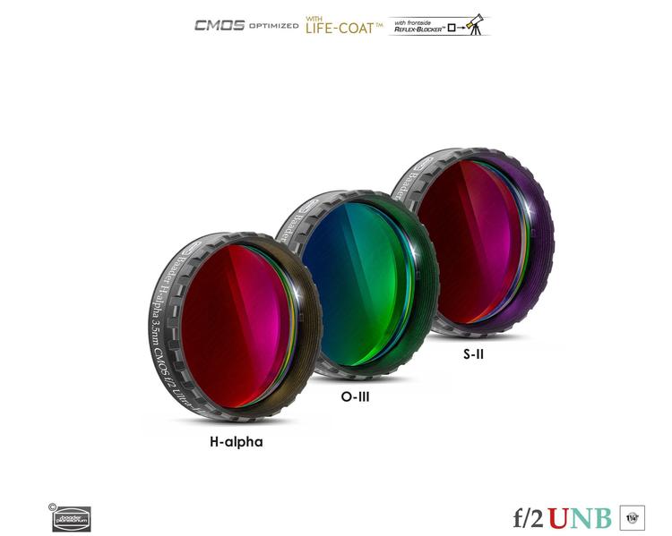 Baader 3.5/4nm f/2 Ultra Highspeed CMOS Optimized Filters for Astrophotography - H-Alpha, O-III, S-II Narrowband Filters for Deep Sky Imaging with DSLR & CCD Cameras