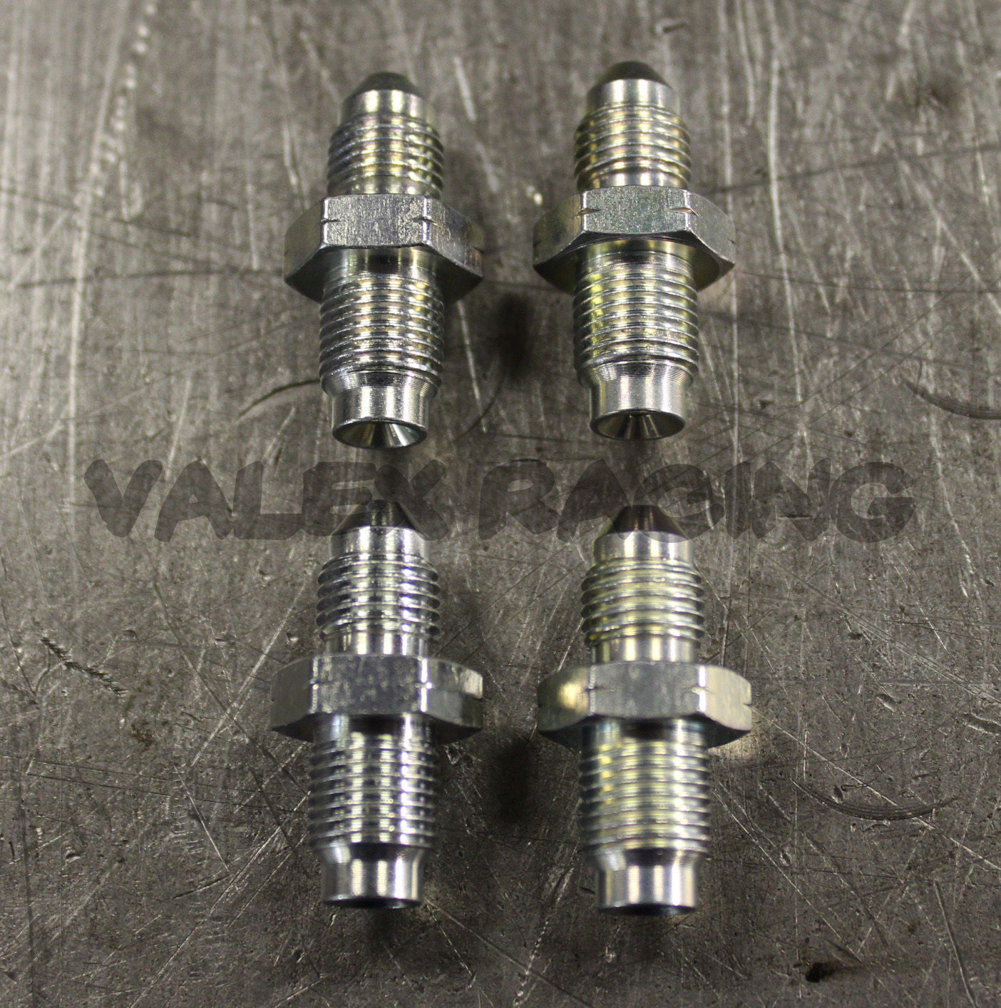 4PCS Steel Brake Line Adapter Fittings M10 x 1.0 (10mm Metric) to 3AN 3AN3 - Compatible with Automotive Brake Systems, Motorcycles & Hydraulic Applications