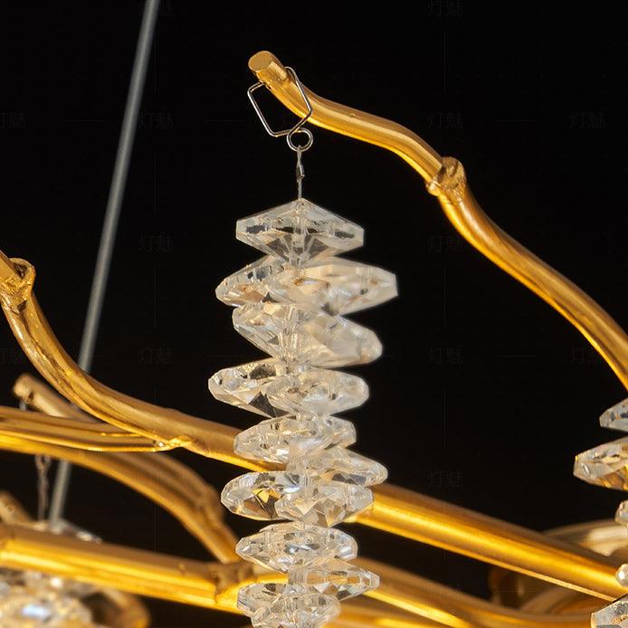 Elegant Albero Crystal Chandelier - Modern Luxury Ceiling Light Fixture for Dining Room, Living Room & Bedroom Decor