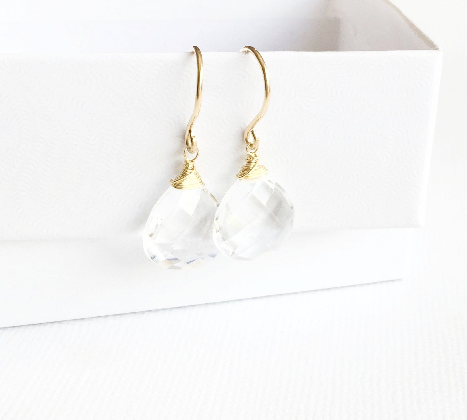 Kala Crystal Quartz Earrings (E246) - Elegant Dangle Earrings for Women, Perfect for Parties, Weddings & Special Occasions