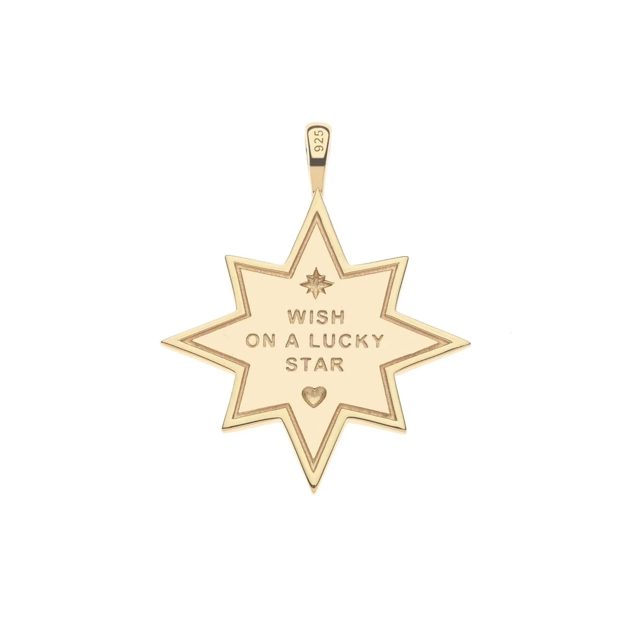 Jane Win LUCKY Wish On A Star Pendant Necklace - Sterling Silver Dainty Star Charm Jewelry for Women - Perfect for Birthday Gifts, Anniversary & Everyday Wear