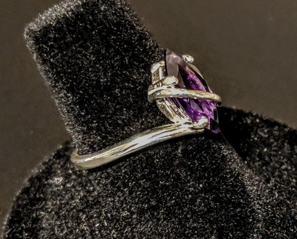 Marquise Cut Natural Gemstone Sterling Silver Ring - Citrine, Garnet, Peridot, Topaz, Amethyst | Birthstone Jewelry Gift for Women | Perfect for Valentine's Day, Anniversary & Special Occasions