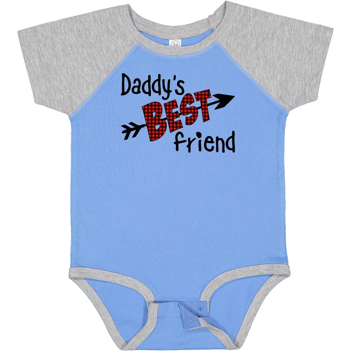 Stylish Inktastic Daddy's Best Friend Arrow & Plaid Letters Baby Bodysuit - Perfect for Family Outings & Photo Shoots