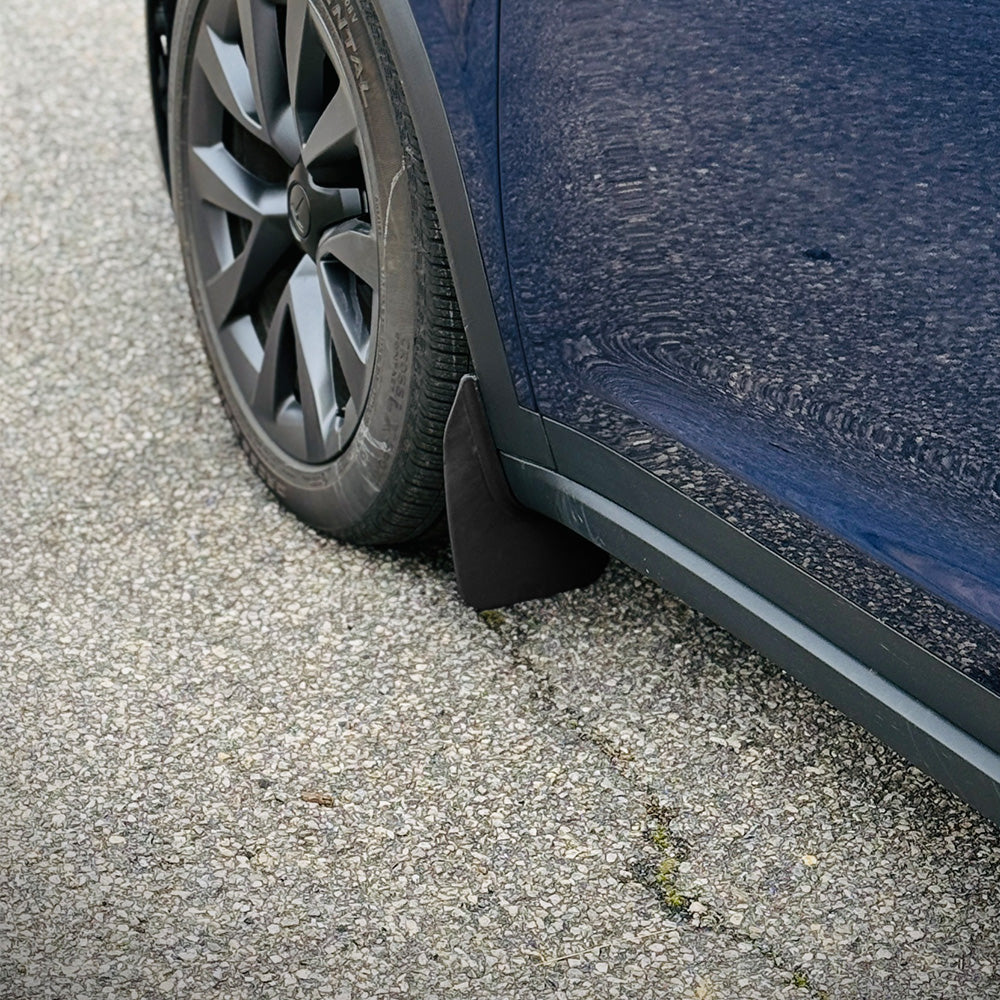 Premium Custom Fit Mud Flaps for 2021-2023 Tesla Model X - No Drill Installation, Paint Protection Splash Guards - Perfect for Off-Roading, Winter Driving & All-Weather Protection