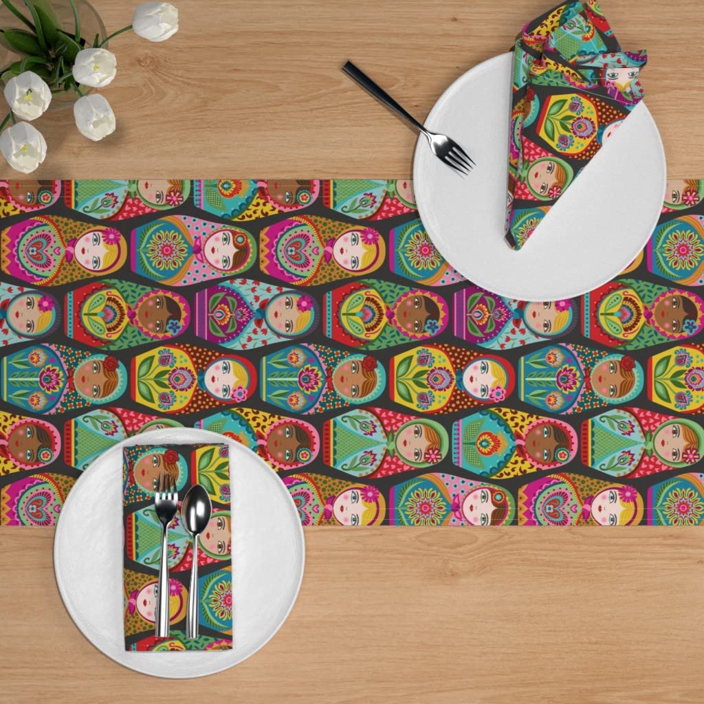 Custom Printed Cotton Sateen Table Runner 90