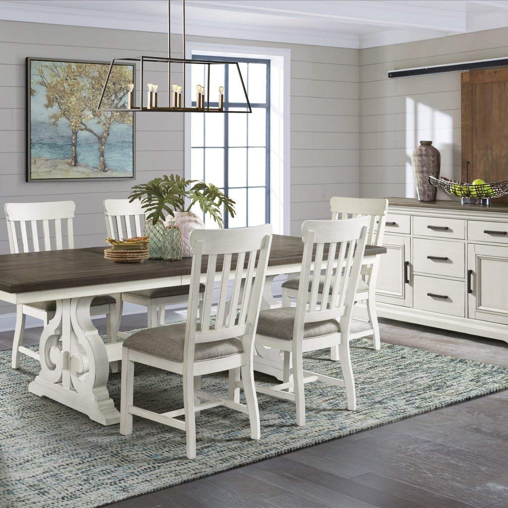 Intercon Drake 7-Piece Dining Table Set - Modern Wood Kitchen Table with 6 Chairs - Perfect for Family Meals, Dinner Parties & Small Spaces