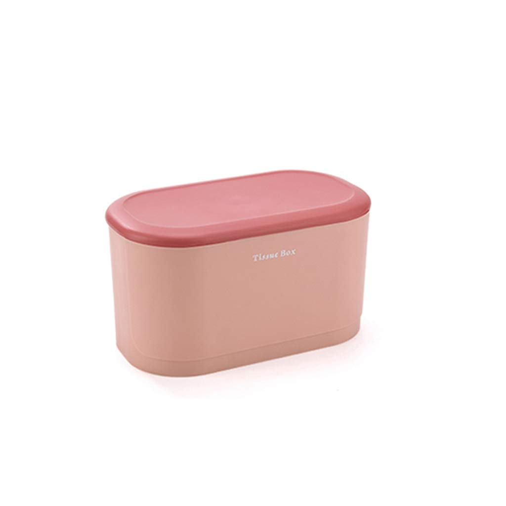 Waterproof Perforation-Free Toilet Paper Holder - Pink Bathroom Tissue Box Organizer (18x11x12.5cm) for Countertop, Vanity & Drawer Storage - Moisture-Resistant Bath Essentials