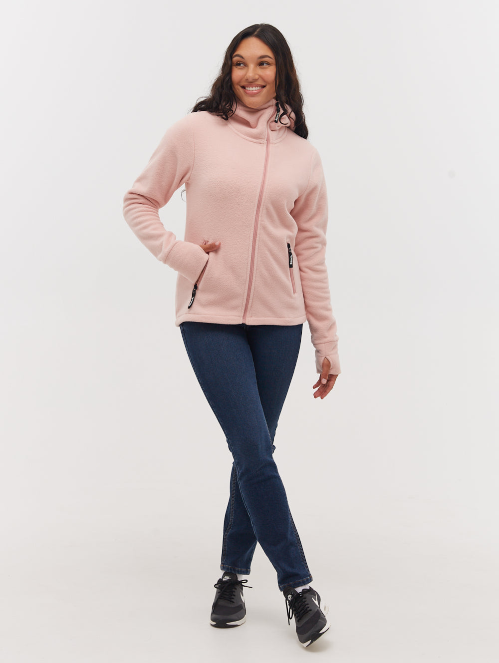 Ninja Microfleece Asymmetric Zip Up Hoodie - Soft Warm Winter Jacket for Men & Women - Perfect for Outdoor Activities, Hiking and Casual Wear