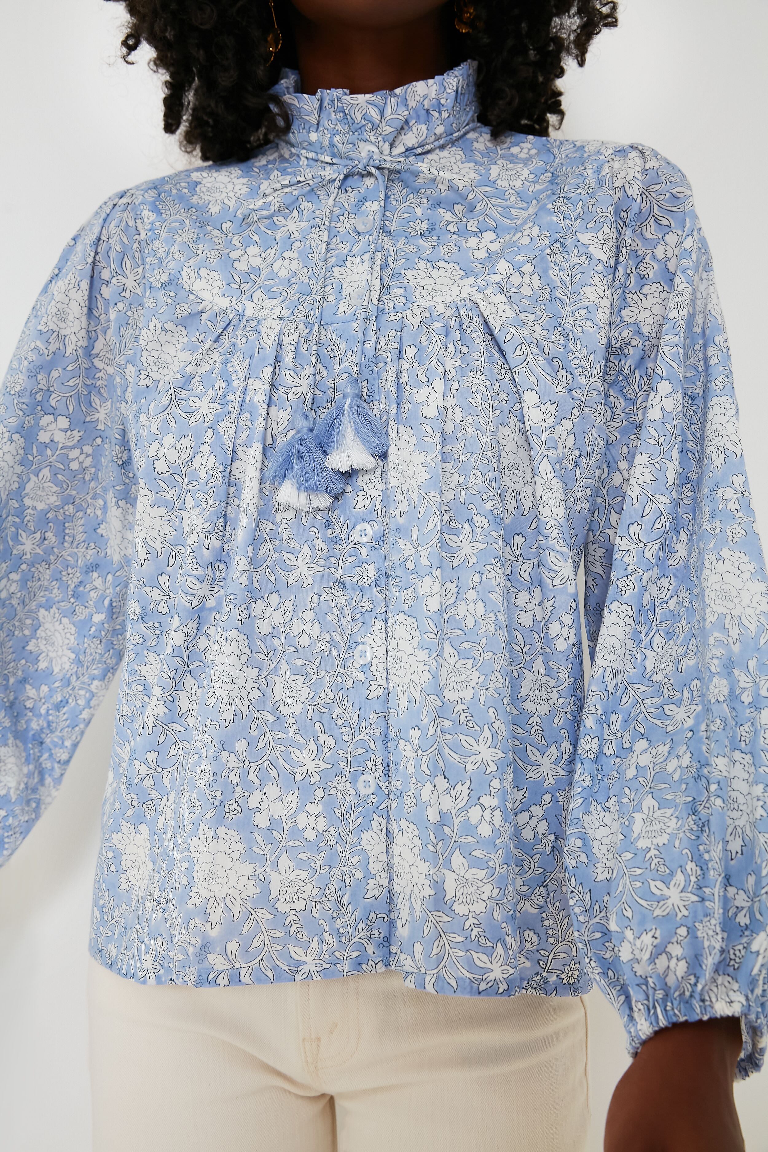 Stylish Blue Multi Georgia Top for Women - Trendy Casual & Party Wear - Perfect for Everyday Outfits, Dates & Special Occasions