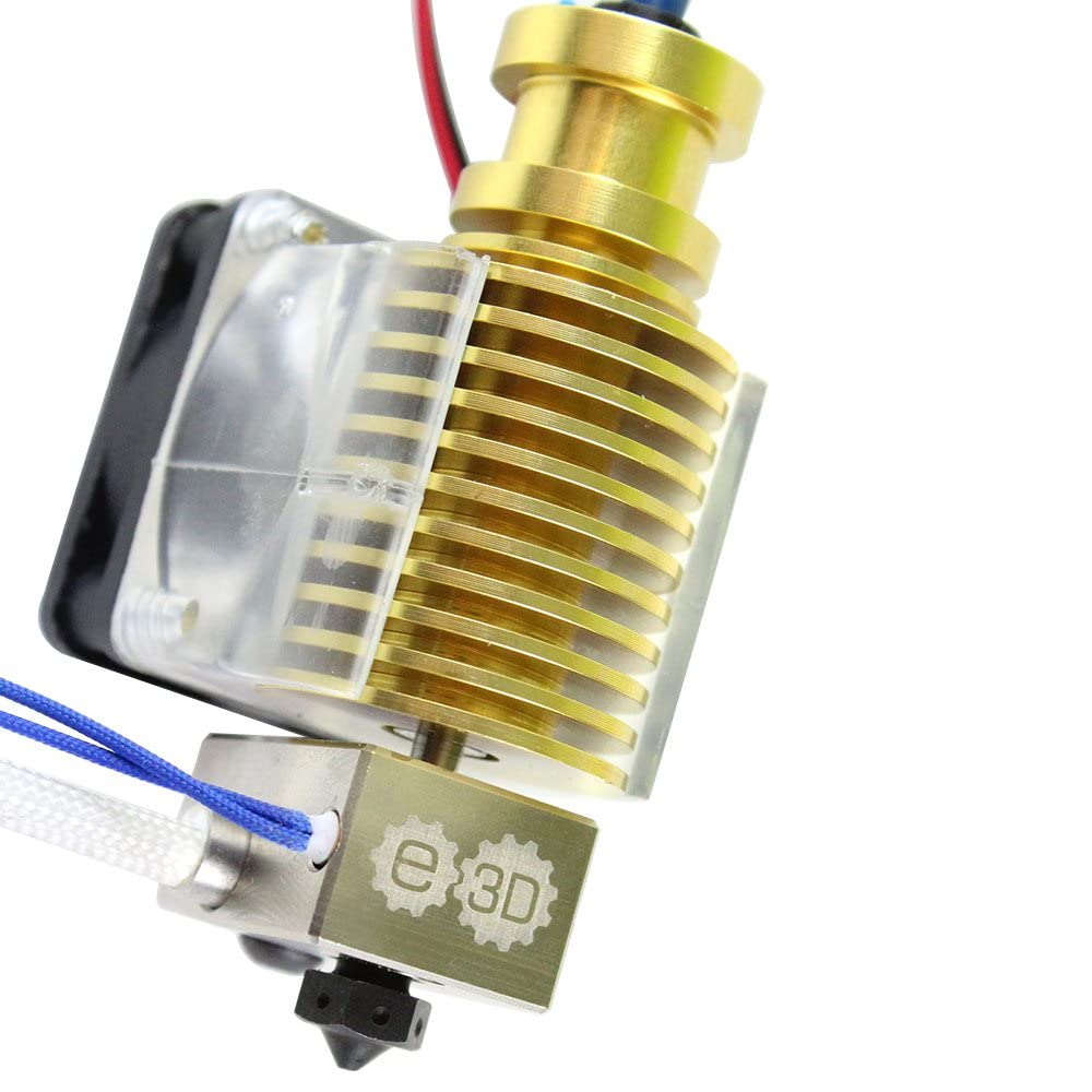 E3D V6 Gold HotEnd for 3D Printer - Fully Assembled 1.75mm 24V Nozzle - High Precision Extruder for PLA, ABS, PETG Filaments | Perfect for Creality Ender 3, CR-10, Prusa i3 3D Printing Projects
