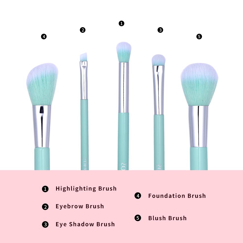Premium Synthetic Makeup Brush Set - Eyeshadow, Foundation, Blending & Concealer Brushes for Flawless Application | Durable & Long-Lasting | Includes Travel Makeup Bag | Perfect for Daily Makeup, Professional Use & On-The-Go Touch-Ups