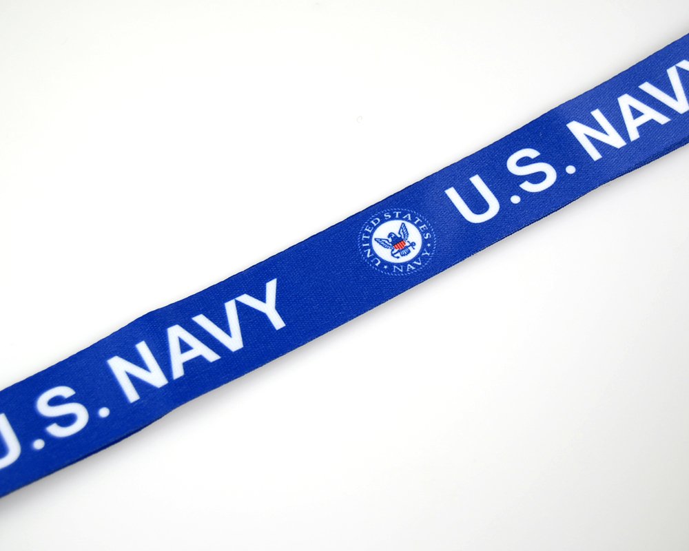 Official US Navy Lanyard - Military Blue for ID Badges & Keys