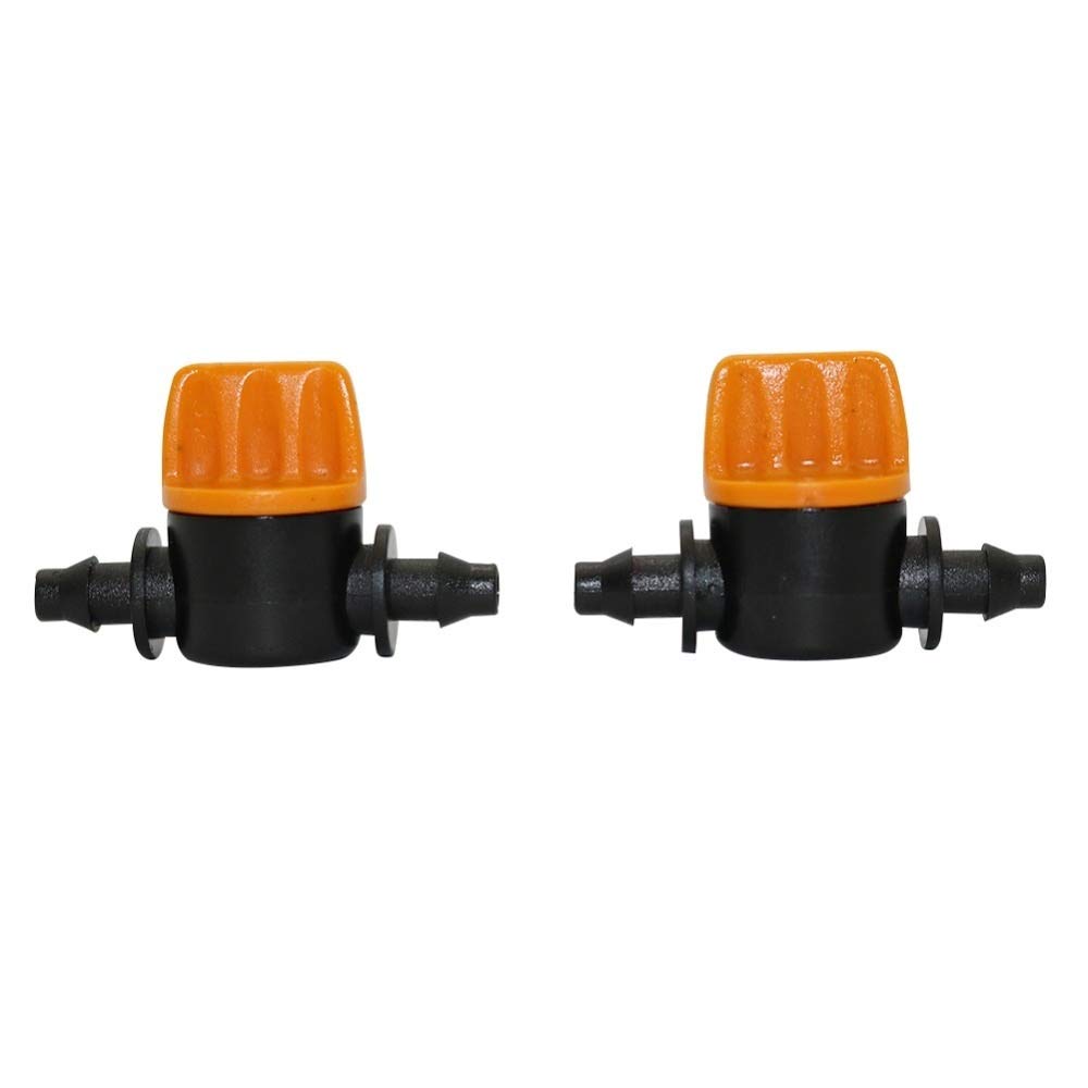 5-Piece 4/7mm Miniature Hose Connectors - Barbed Slotted Water Valve Couplings for Homebrew, Garden Irrigation & DIY Watering Systems (Perfect for Drip Irrigation, Hydroponics & Small Hose Connections)