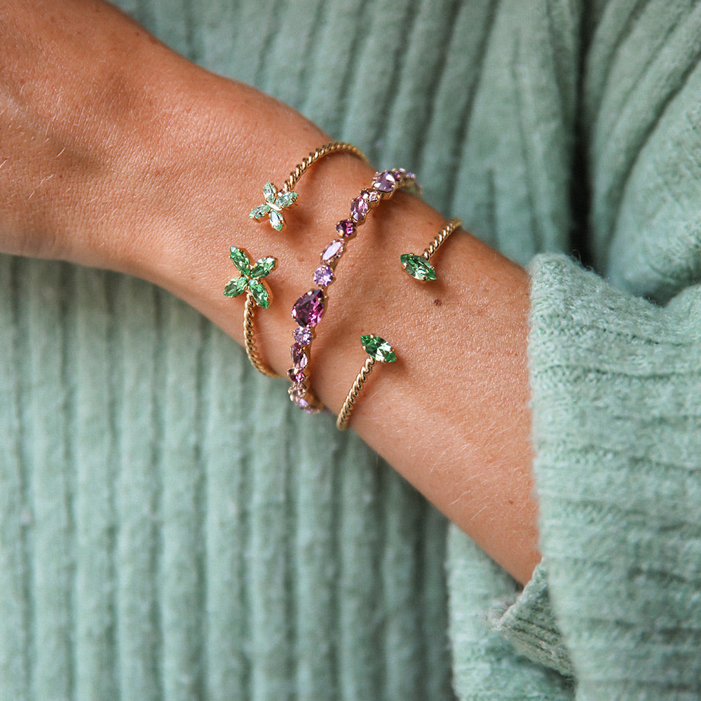 Petite Navette Bracelet with Genuine Peridot Gemstone | Elegant Jewelry for Women | Perfect for Weddings, Parties & Everyday Wear