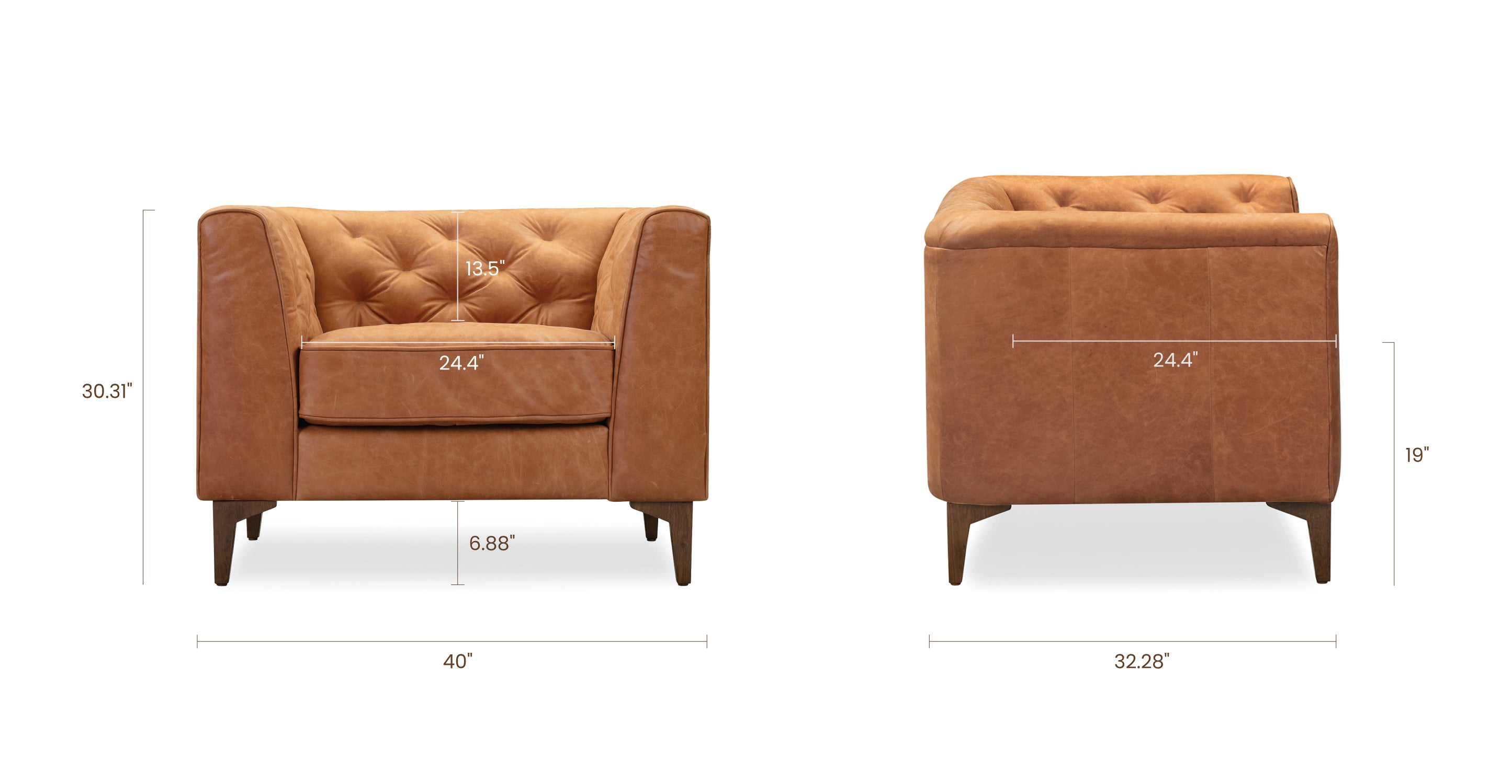Essex Lounge Chair - Modern Comfortable Accent Chair for Living Room, Bedroom & Office - Perfect for Relaxing, Reading & Lounging