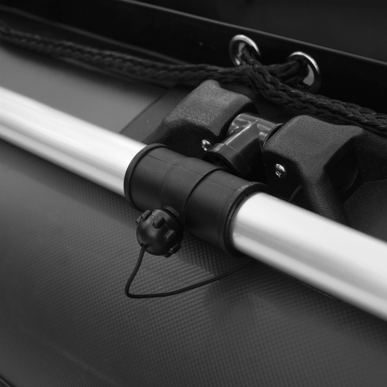 Aleko PRO 12.5 ft Inflatable Fishing Boat with Aluminum Floor & Front Board Holders - Black | Perfect for Lake, River & Offshore Fishing Adventures