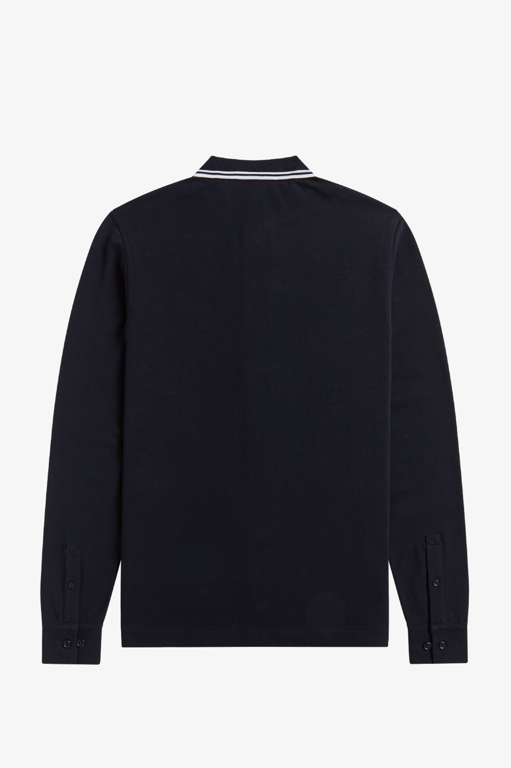 Navy Blue Long Sleeve Polo Shirt Jacket for Men - Comfortable & Stylish Casual Wear for Office, Golf, and Outdoor Activities