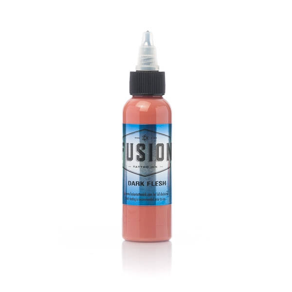 Premium Fusion Dark Flesh Ink for Tattoo Artists - Professional Tattoo Ink Set for Realistic Shading & Fine Line Work - Ideal for Tattoo Studios & Body Art Professionals