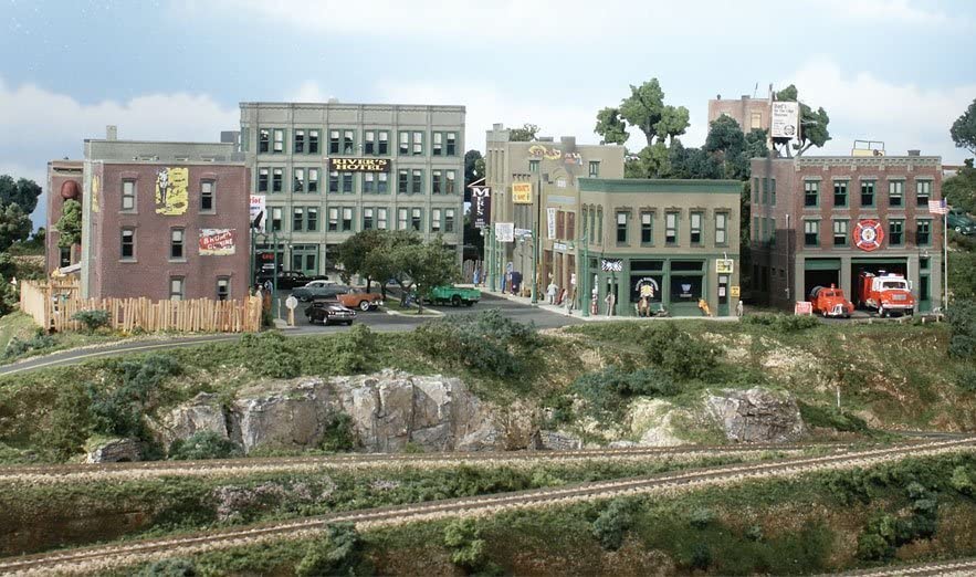 HO Scale River Pass Building Set by Woodland Scenics - Perfect for Model Train Layouts & Diorama Scenes