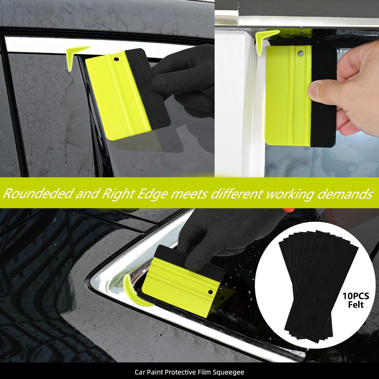 Professional Car Window Tint Kit with Heat Gun, Vinyl Scraper, Gasket Squeegee & Work Gloves - Complete Vinyl Wrap Tool Set for Automotive Window Film, Graphics & Decal Installation - Perfect for DIY Car Wrapping & Professional Auto Detailing
